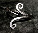 Split Spiral Bracelet by spencer field larcombe, Metal, Hot Forged Mild Steel